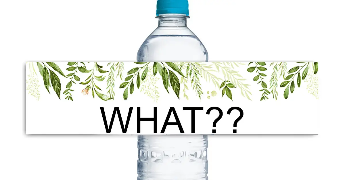 etichette acqua in bottiglia