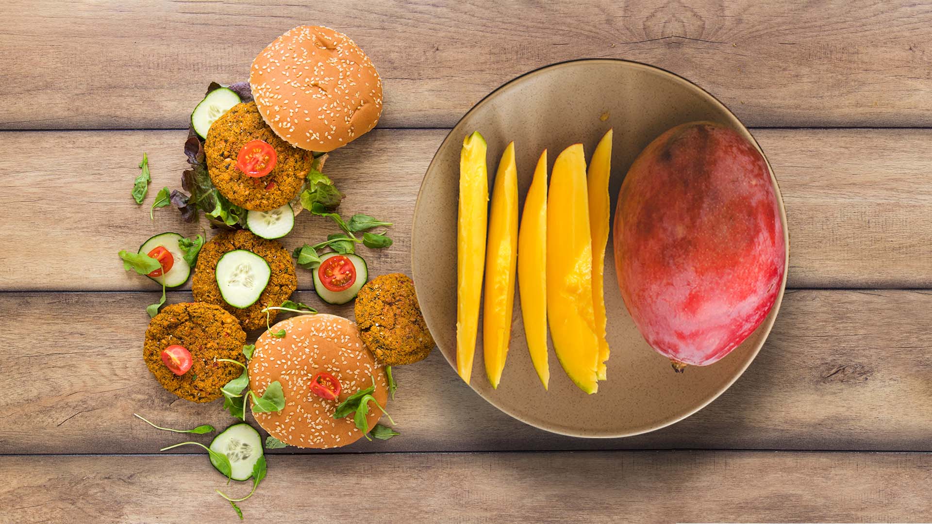 Ricetta burger vegani con curcuma e mango