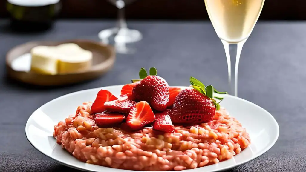Starveg Menu Vegano Pasqua 2023 - Risotto Fragole e Champagne