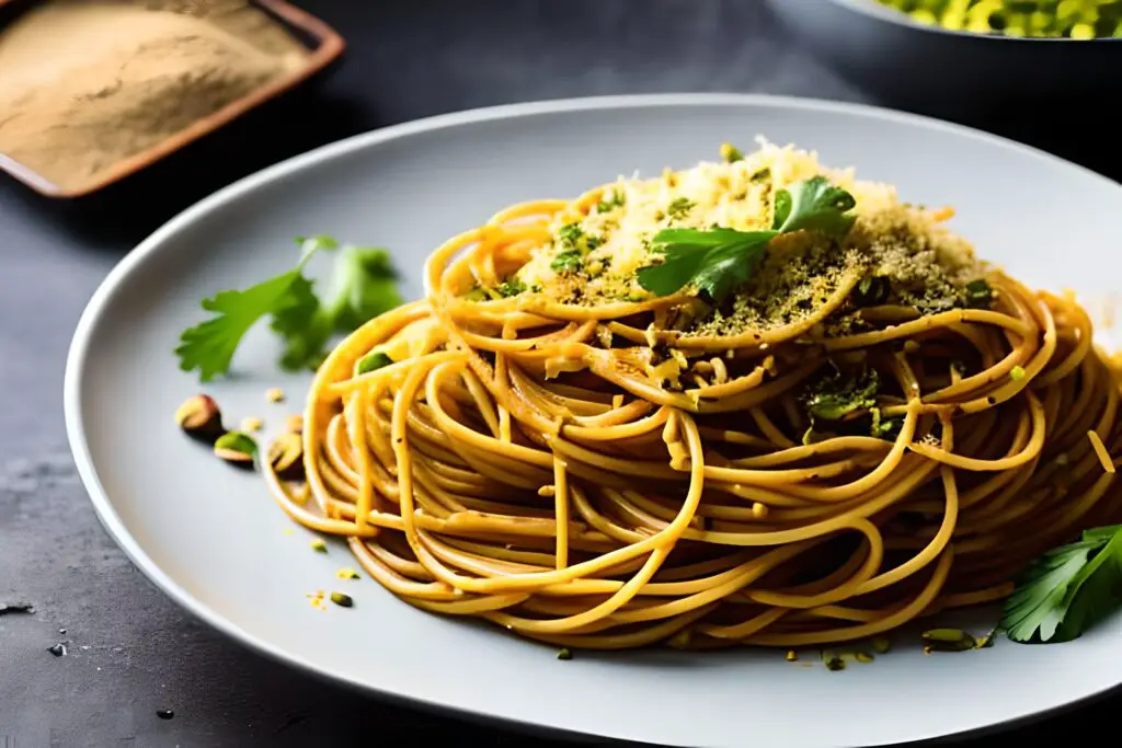 Bergamotto in cucina: Spaghetti Vegan Bergamotto e Pistacchi